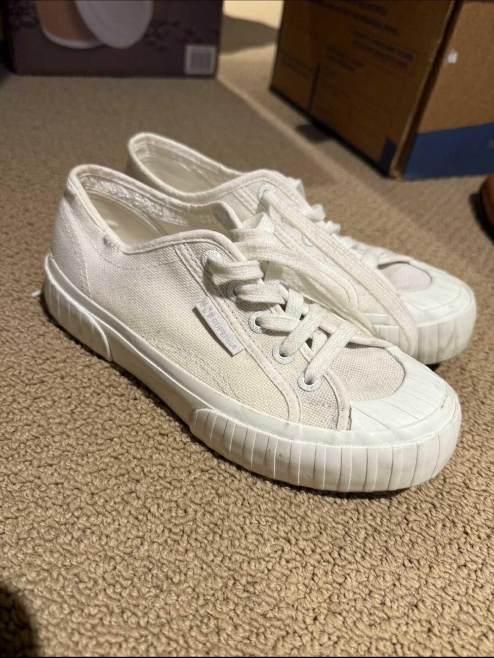 Superga White Canvas Low-Top Sneakers